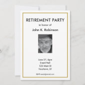 Uitnodiging van de Partij van de pensionering met  (Voorkant)