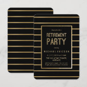 Uitnodiging van de Partij van de Pensionering - Pa (Voorkant / Achterkant)