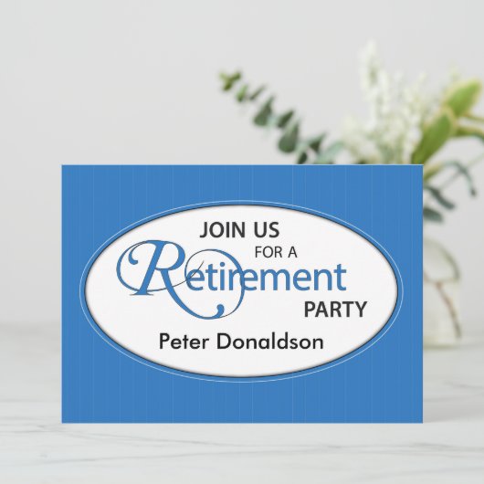 Uitnodiging van de Partij van de pensionering Pers (Staand voorkant)