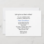 Uitnodiging van de Partij van de pensionering Pers (Achterkant)