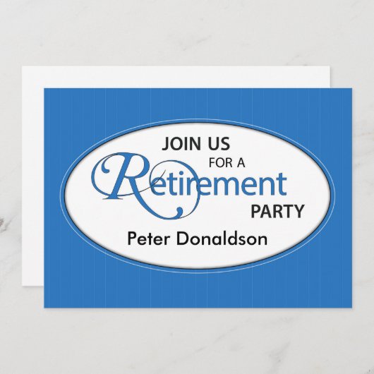 Uitnodiging van de Partij van de pensionering Pers (Voorkant / Achterkant)