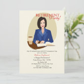 Uitnodiging van de Partij van de Pensionering van  (Staand voorkant)