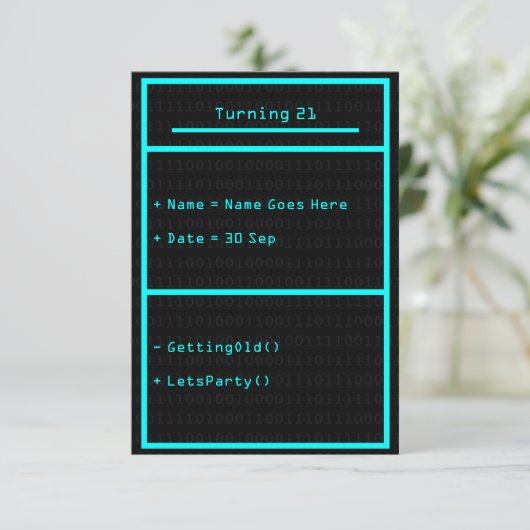 Uitnodiging van de Partij van de Programmering van (Staand voorkant)