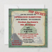 Uitnodiging van de Partij van de Slapepover Rustic (Voorkant)