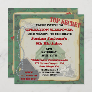 Uitnodiging van de Partij van de Slapepover Rustic