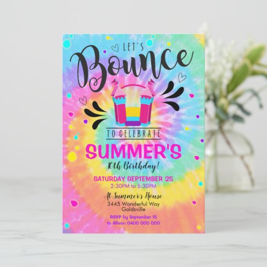 Uitnodiging van de Partij van de Stof de Sprong (Staand voorkant)