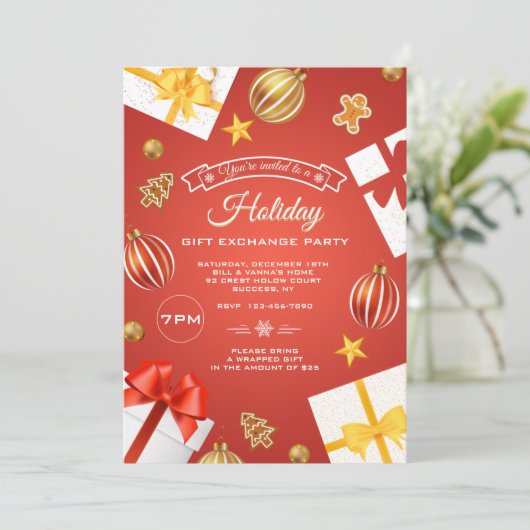 Uitnodiging van de partij van de Uitwisseling van (Staand voorkant)