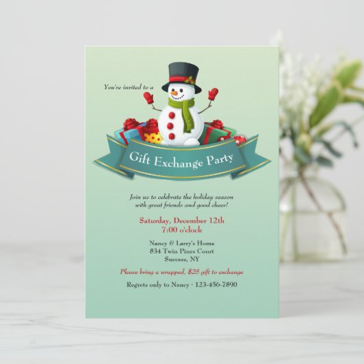 Uitnodiging van de partij van de Uitwisseling van (Staand voorkant)