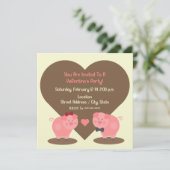 Uitnodiging van de Partij van de Valentijnse Varke (Staand voorkant)