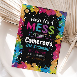 Uitnodiging van de partij van de verf, Art Birthda