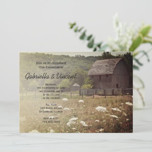 Uitnodiging van de partij van de WeatherBarn-parti (Staand voorkant)