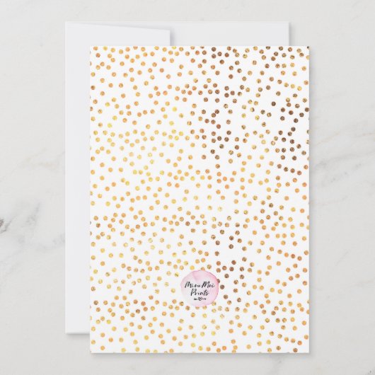 Uitnodiging van de partij van Hen | Goudvlekken (Achterkant)