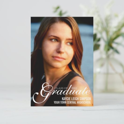 Uitnodiging van de Partij van het afstudeerder met (Staand voorkant)