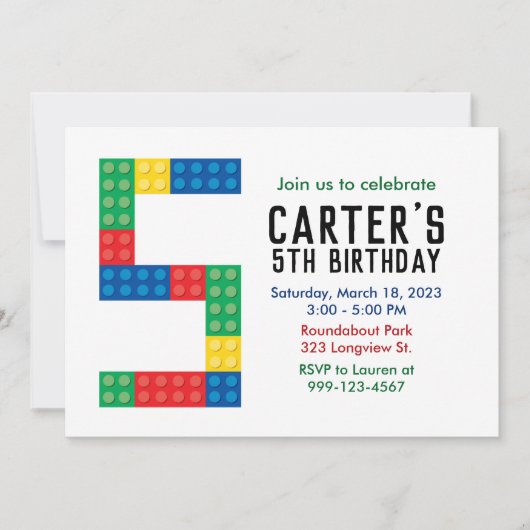 Uitnodiging van de Partij van het Blok van de Bouw (Voorkant)