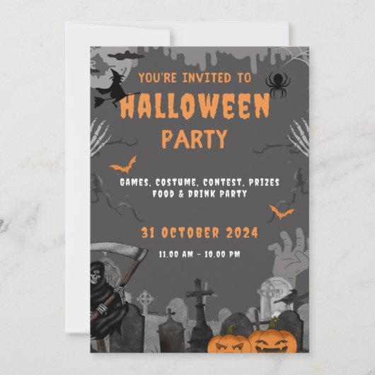 Uitnodiging van de Partij van het Costume van het (Voorkant)