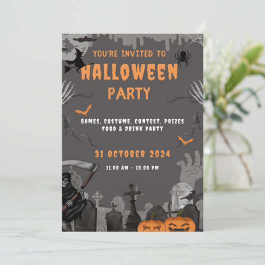 Uitnodiging van de Partij van het Costume van het  (Staand voorkant)