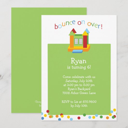 Uitnodiging van de Partij van het Huis van de Boun (Voorkant / Achterkant)