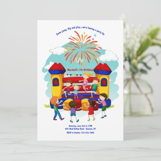 Uitnodiging van de Partij van het Huis van de Boun (Staand voorkant)