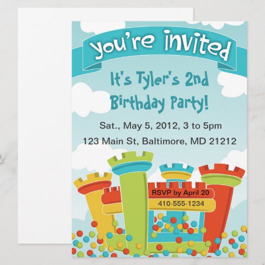 Uitnodiging van de Partij van het Huis van de Boun (Voorkant / Achterkant)