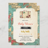 Uitnodiging van de partij van het oude kaart baby (Voorkant / Achterkant)