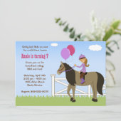 Uitnodiging van de partij van het paard Riding Bir (Staand voorkant)