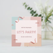 Uitnodiging van de Partij van het Roos van de Part (Staand voorkant)