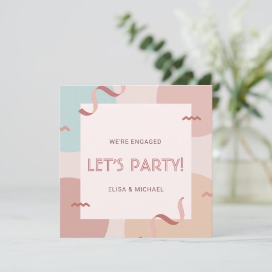 Uitnodiging van de Partij van het Roos van de Part (Staand voorkant)