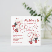 Uitnodiging van de Partij van het Schaats Roller - (Staand voorkant)