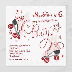 Uitnodiging van de Partij van het Schaats Roller -