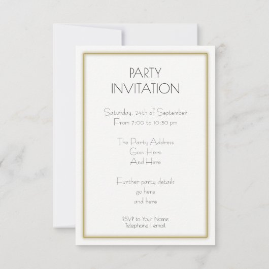 uitnodiging van de Partij van het Sleeve van het (Achterkant)