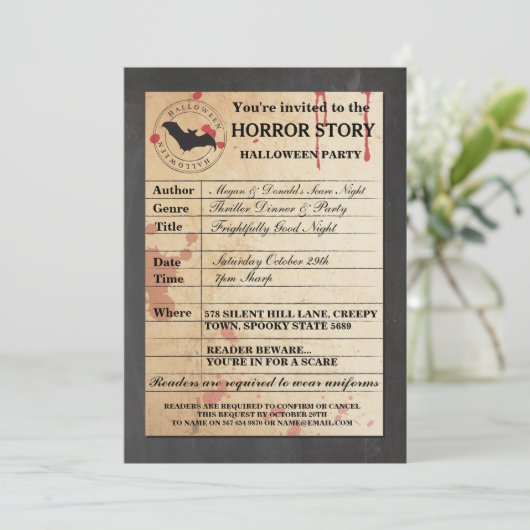 Uitnodiging van de Partij van het Verhaal van de K (Staand voorkant)