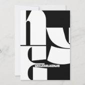 Uitnodiging van de partij van het Zwarte & Witte R (Voorkant)