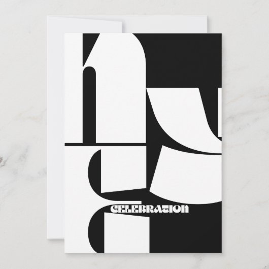 Uitnodiging van de partij van het Zwarte & Witte R (Voorkant)