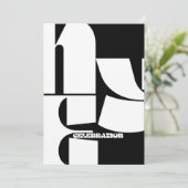 Uitnodiging van de partij van het Zwarte & Witte R (Staand voorkant)