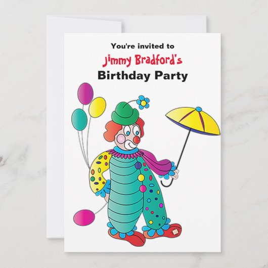 Uitnodiging van de partij van kind om vlinderballo (Voorkant)