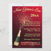 Uitnodiging van de partij van New Year's Eve Firew (Achterkant)