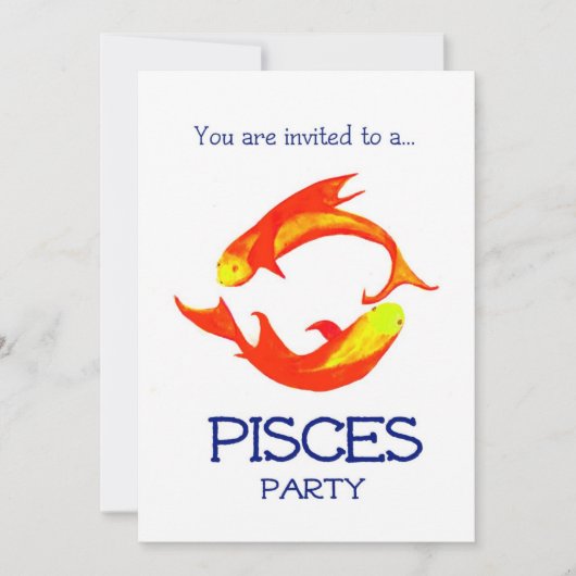 Uitnodiging van de Partij van Pisces (Voorkant)