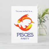 Uitnodiging van de Partij van Pisces (Staand voorkant)