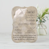 Uitnodiging van de Partij van Shell van Conch (Staand voorkant)