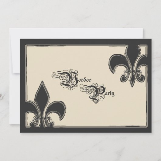 Uitnodiging van de partij Voodoo (Voorkant)