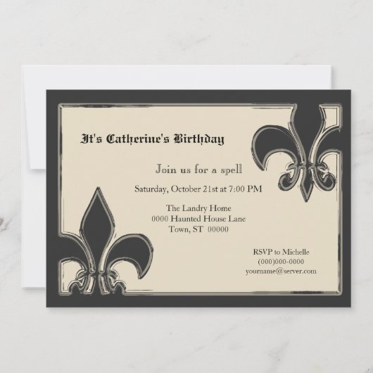 Uitnodiging van de partij Voodoo (Achterkant)