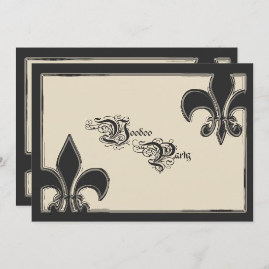 Uitnodiging van de partij Voodoo (Voorkant / Achterkant)