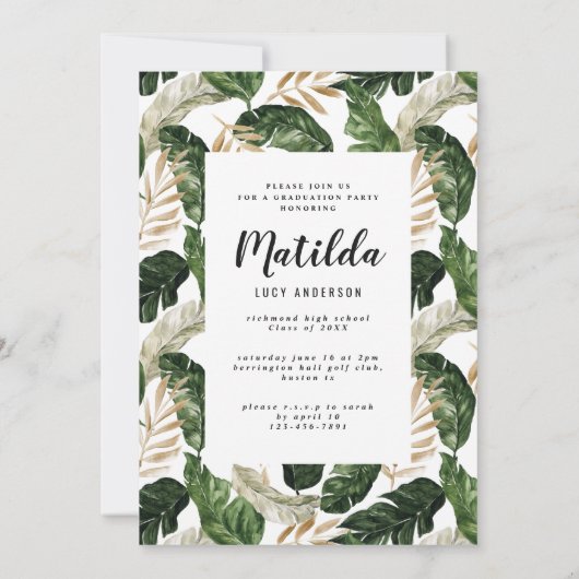 Uitnodiging van de partij voor de aankondiging van (Achterkant)