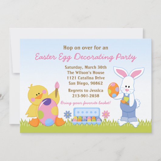 Uitnodiging van de partij voor de afbraak van paas (Voorkant)