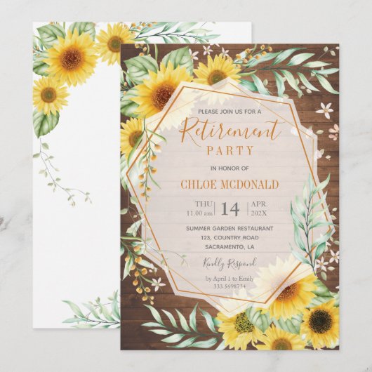 Uitnodiging van de partij voor de afstemming van h (Voorkant / Achterkant)