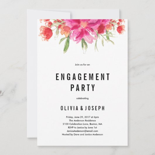 Uitnodiging van de partij voor de Bright Summer En (Voorkant)