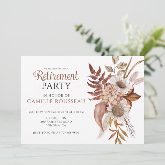 Uitnodiging van de Partij voor de Floral (Staand voorkant)