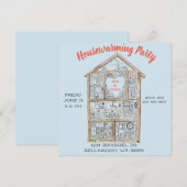 Uitnodiging van de partij voor de gepersonaliseerd (Voorkant / Achterkant)