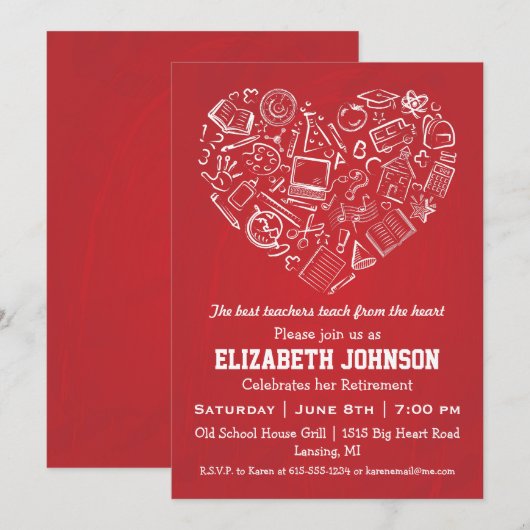 Uitnodiging van de partij voor de hartuittreding v (Voorkant / Achterkant)