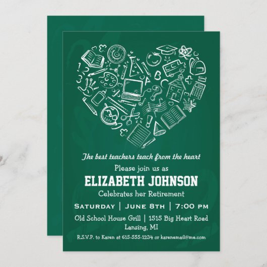 Uitnodiging van de partij voor de hartuittreding v (Voorkant / Achterkant)